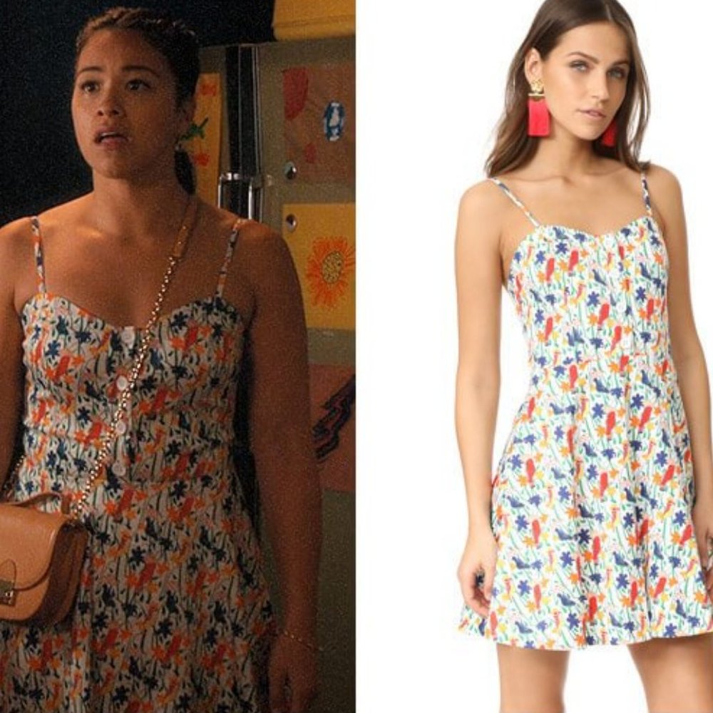 COPY - Alice + Olivia Nella Printed Dress in Bird Party 6